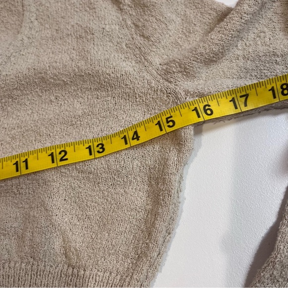 zara tan light brown cropped cardigan button up sweater coquette cottagecore y2k - Picture 6 of 7